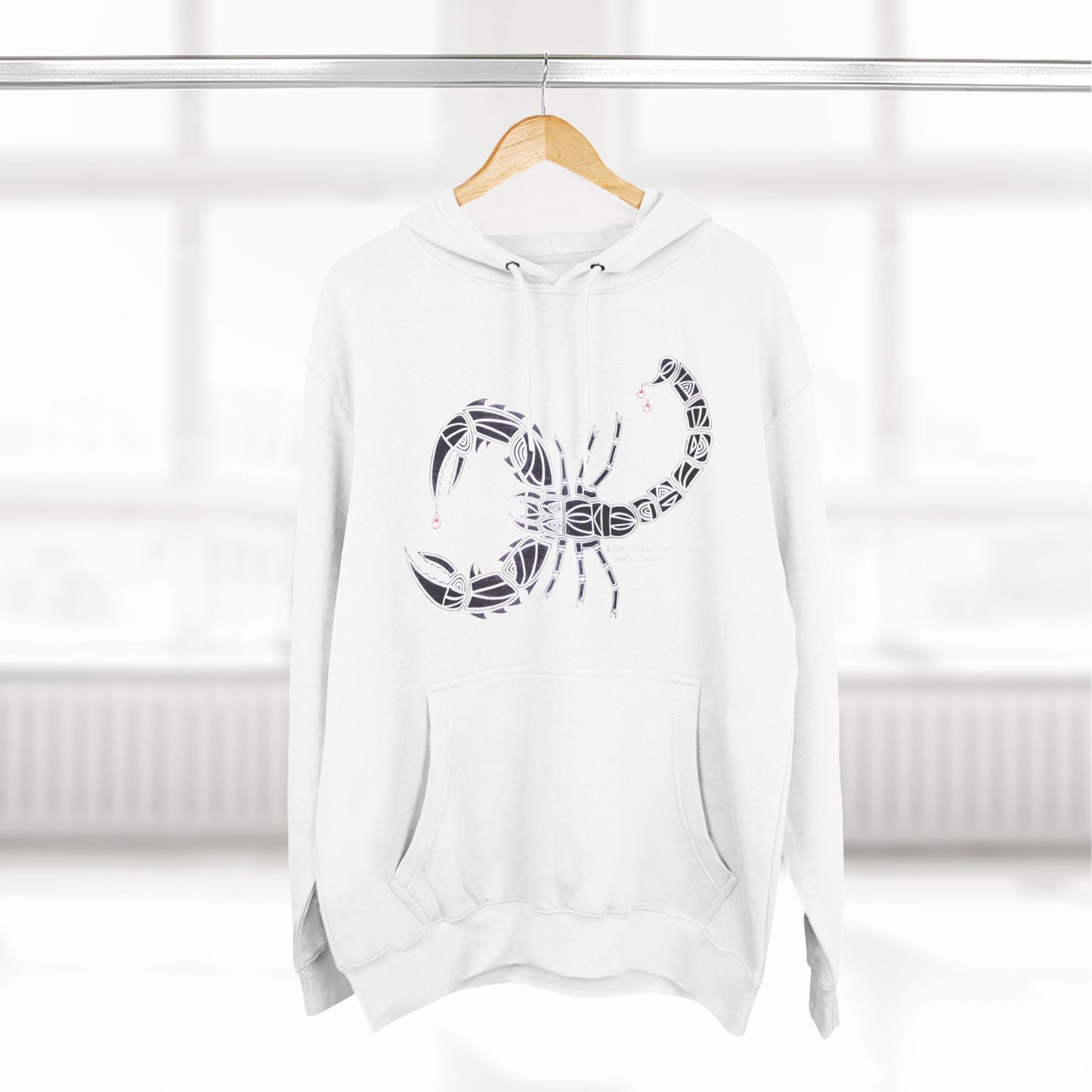 Tribal Scorpion Three-Panel Fleece Hoodie