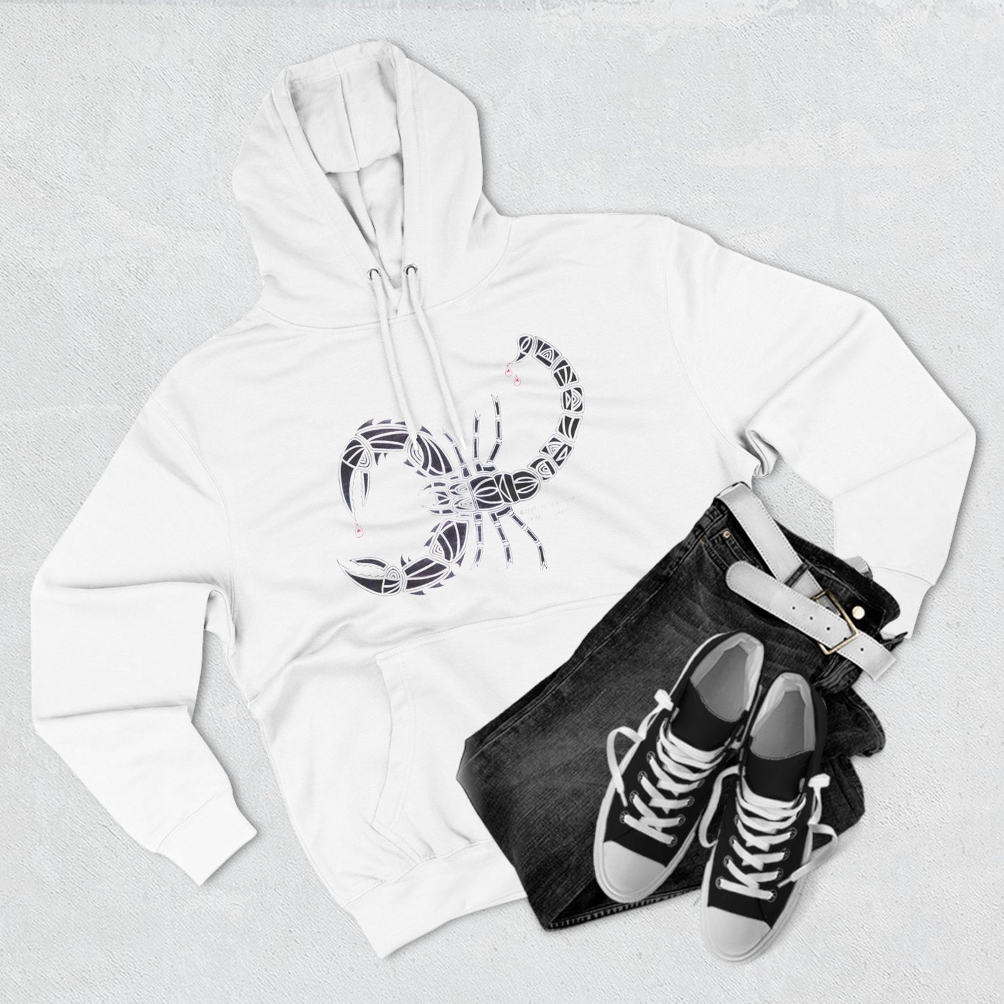 Tribal Scorpion Three-Panel Fleece Hoodie